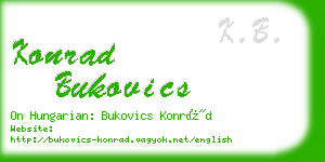 konrad bukovics business card